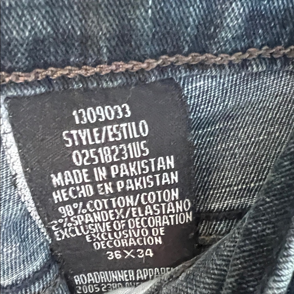 Wrangler Dark Blue Straight Jeans size 36 x 34 - Picture 11 of 11